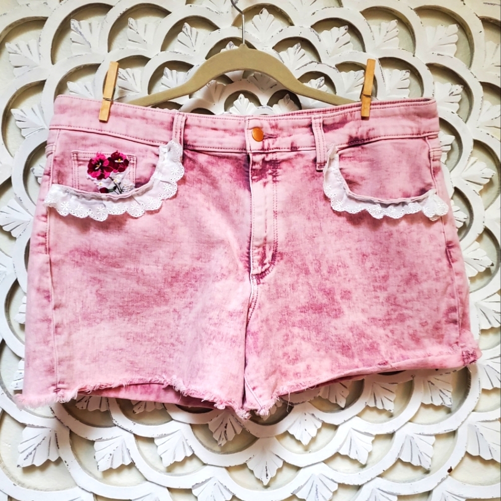 Universal Threads Upcycled Embellished Stretch Pi… - image 1